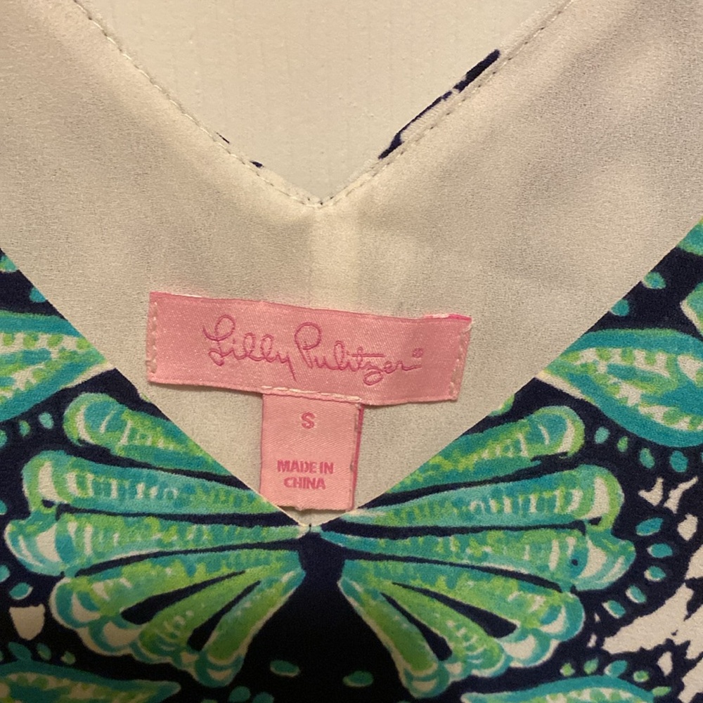 Lilly Pulitzer Vibrant Blue and Green Dress S - Picture 2 of 5